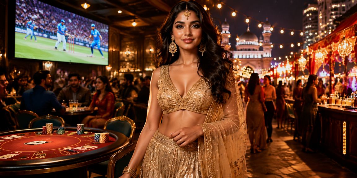 Indian woman enjoying jackpot and Dragon Tiger games on mobile